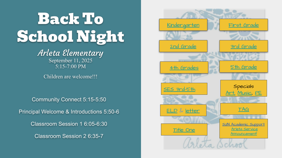 Arleta Back to School Night 2025